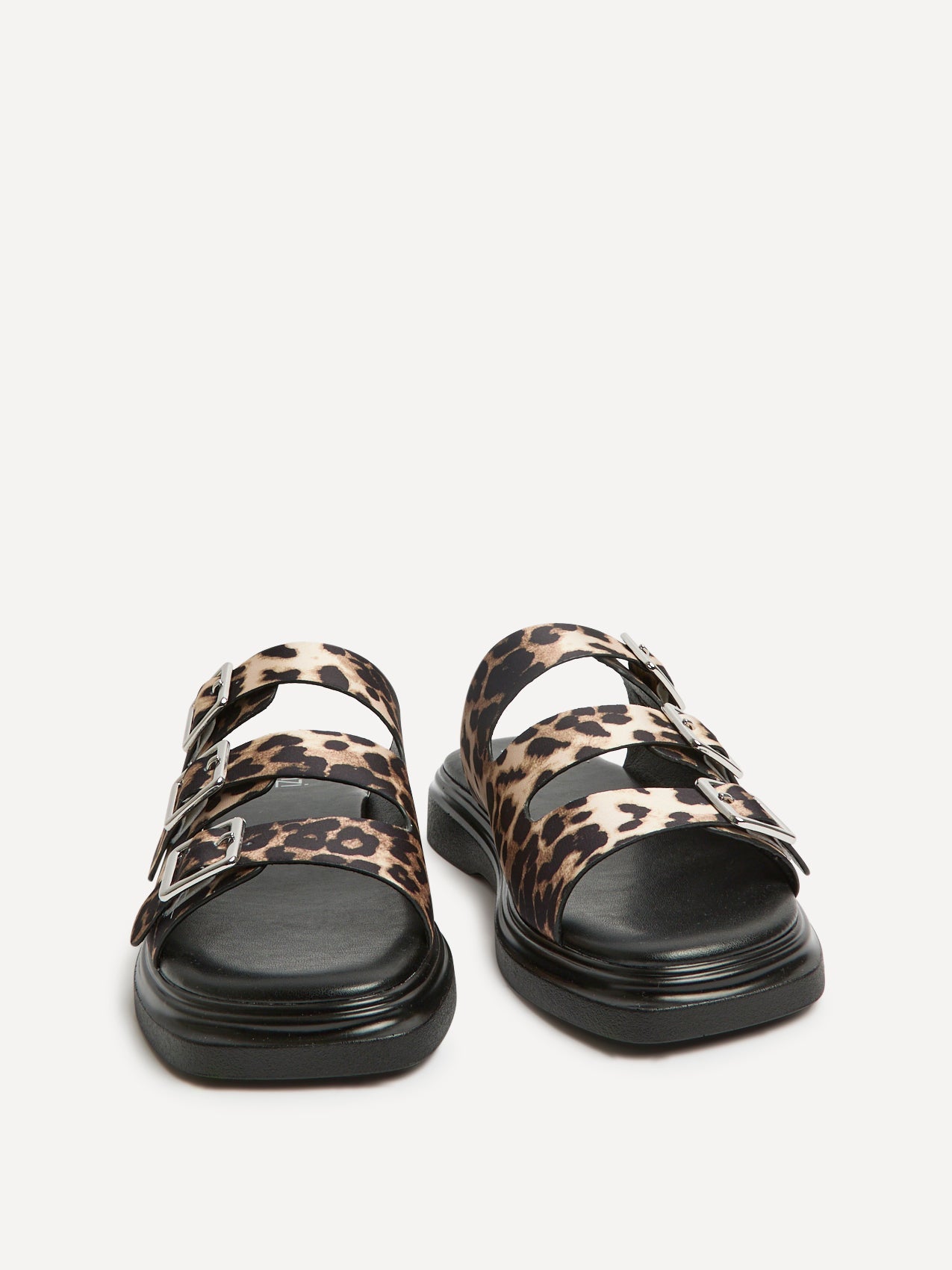 Satellite Leopard Print Flat Sandals
