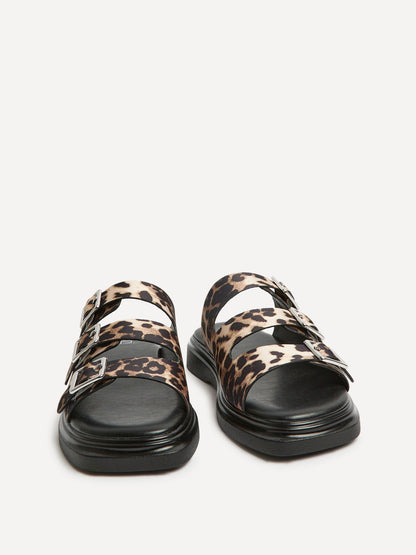 Satellite Leopard Print Flat Sandals