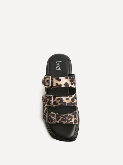 Satellite Leopard Print Flat Sandals