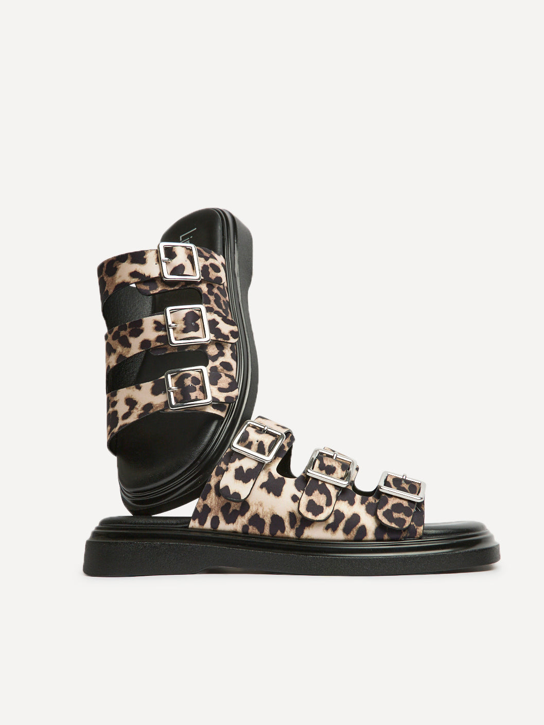 Satellite Leopard Print Flat Sandals