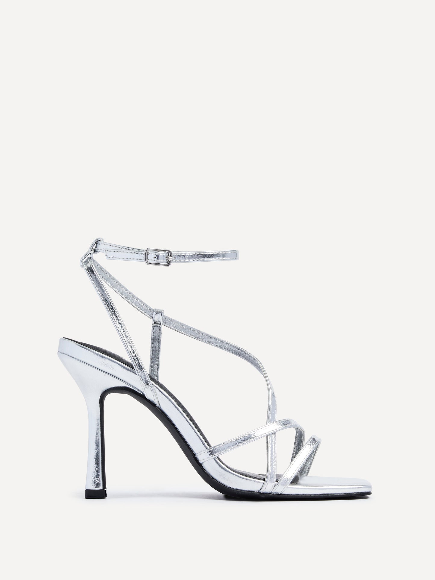 Savannah Silver Strappy Heels