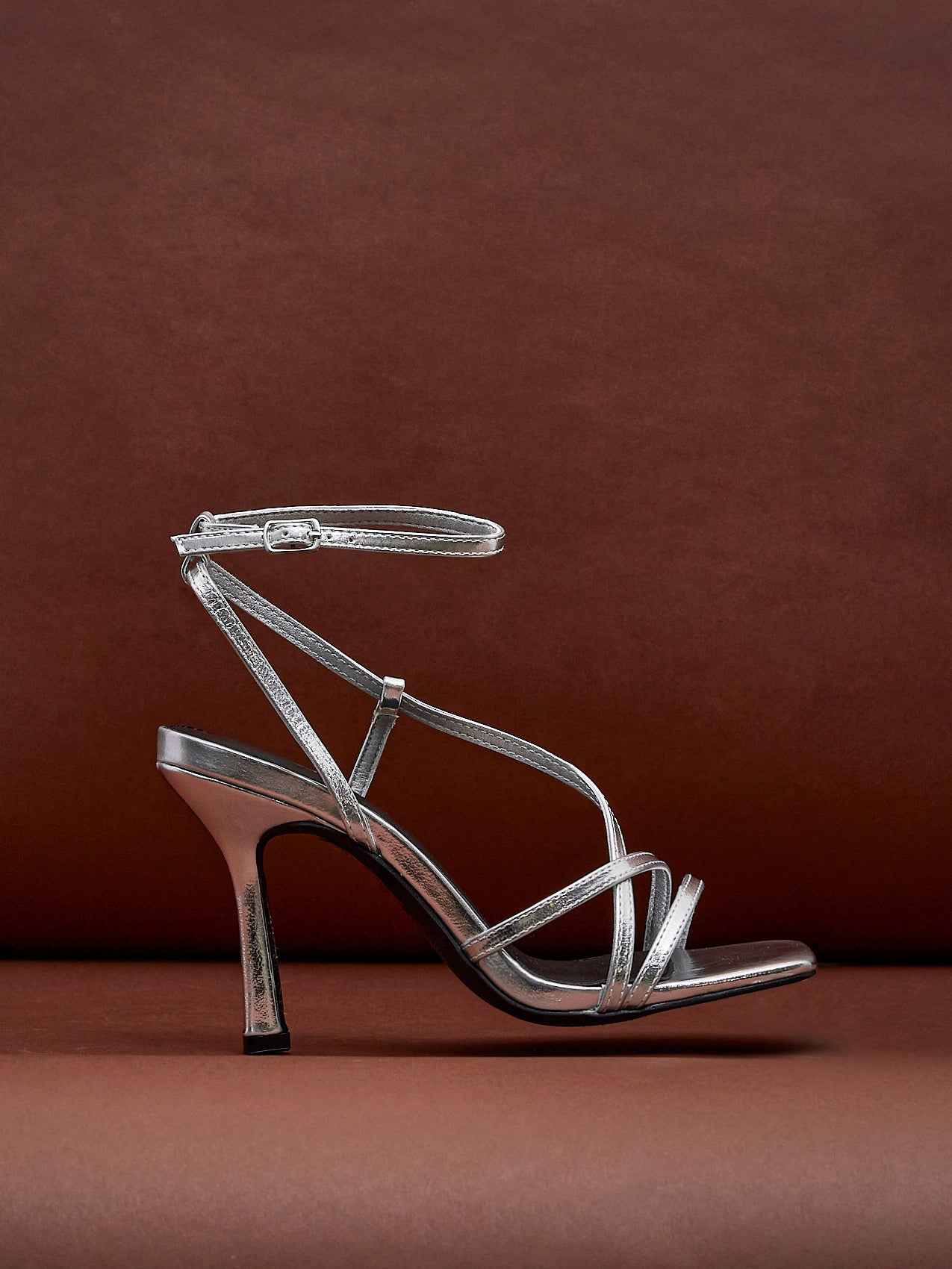 Savannah Silver Strappy Heels