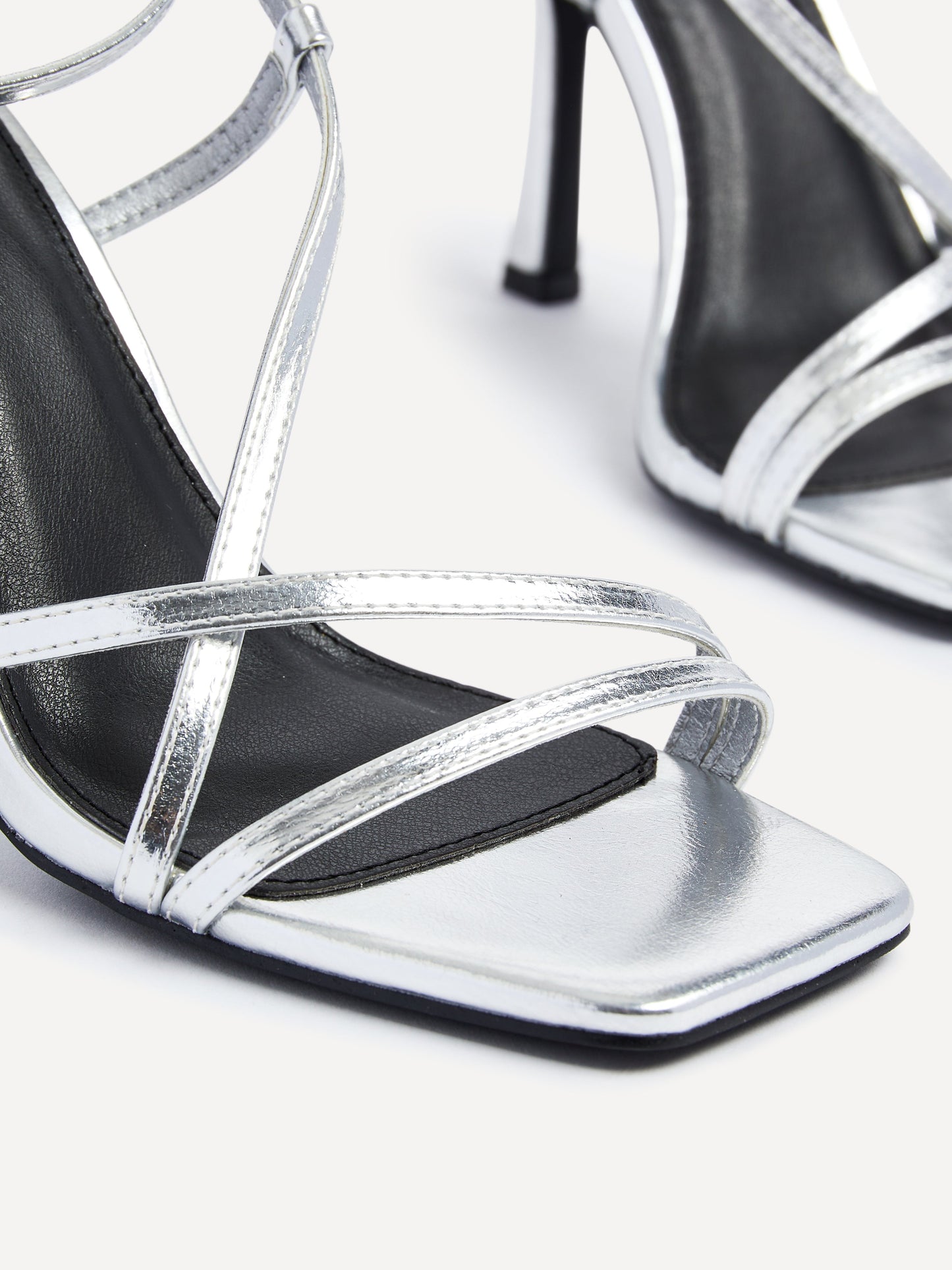 Savannah Silver Strappy Heels