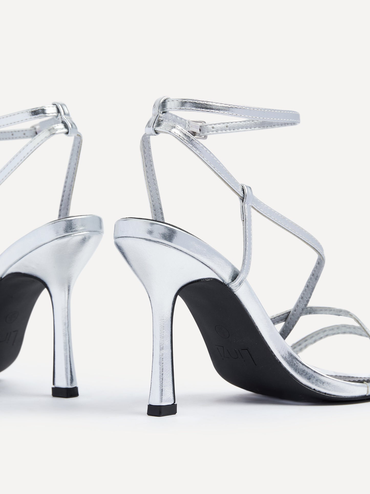 Savannah Silver Strappy Heels