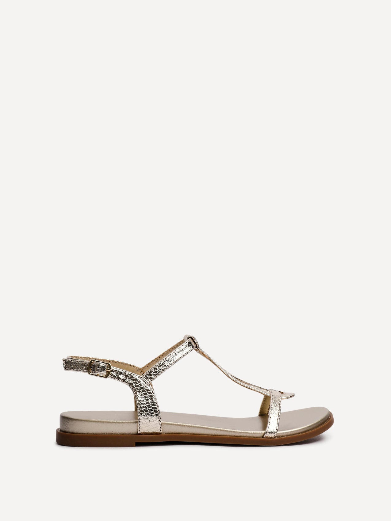 Saylor Gold T-Bar Sandals