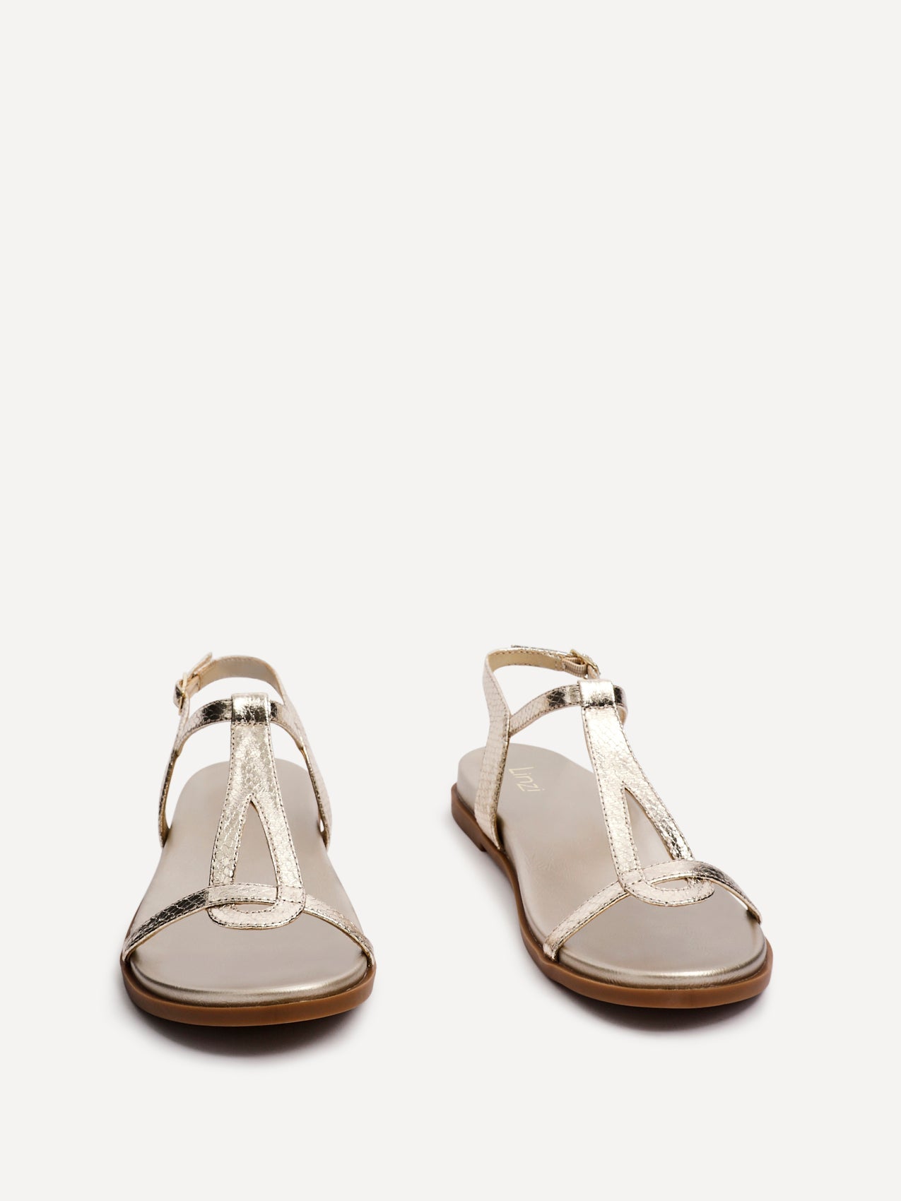 Saylor Gold T-Bar Sandals