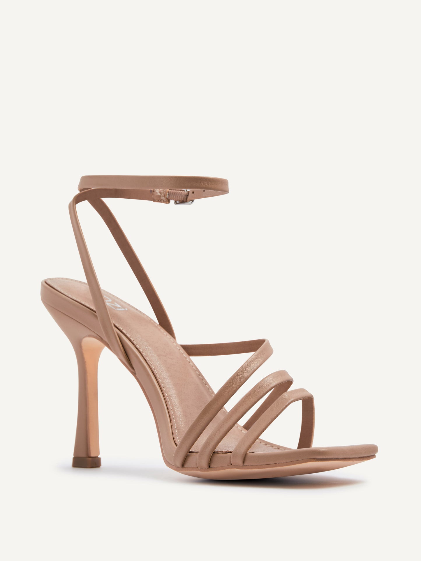 Scarlett Mocha Faux Leather Strappy Heels
