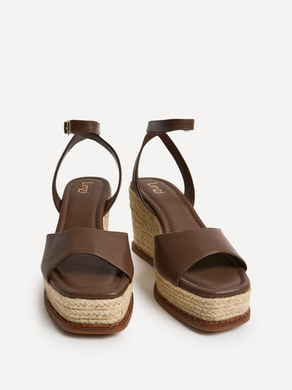 Scene Brown Wedge Sandals