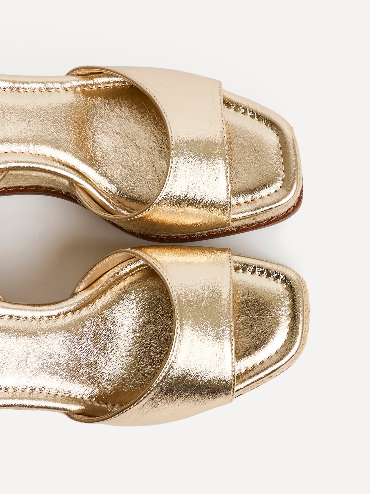 Scene Gold Wedge Sandals