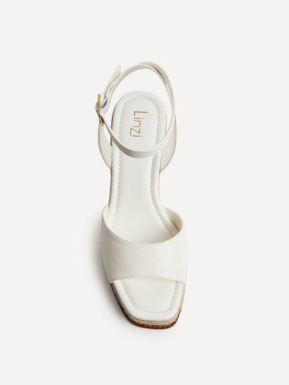 Scene White Wedge Sandals