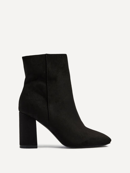 Scout Black Block Heeled Ankle Boots