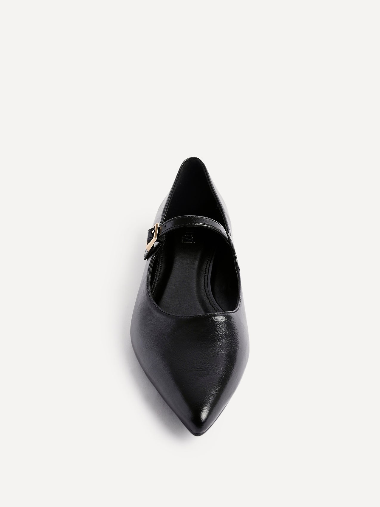 Seattle Black Faux Leather Flats
