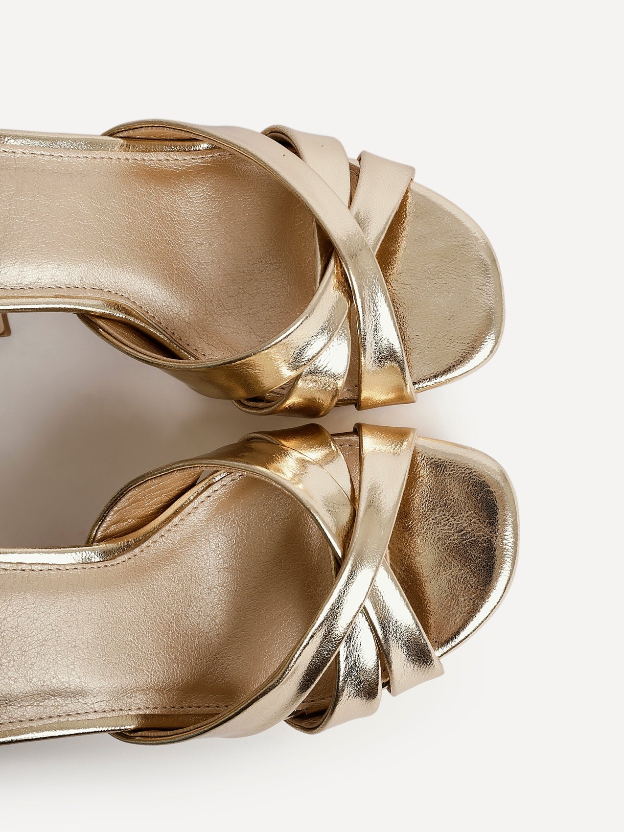 Selene Wide Fit Gold Platform Heels