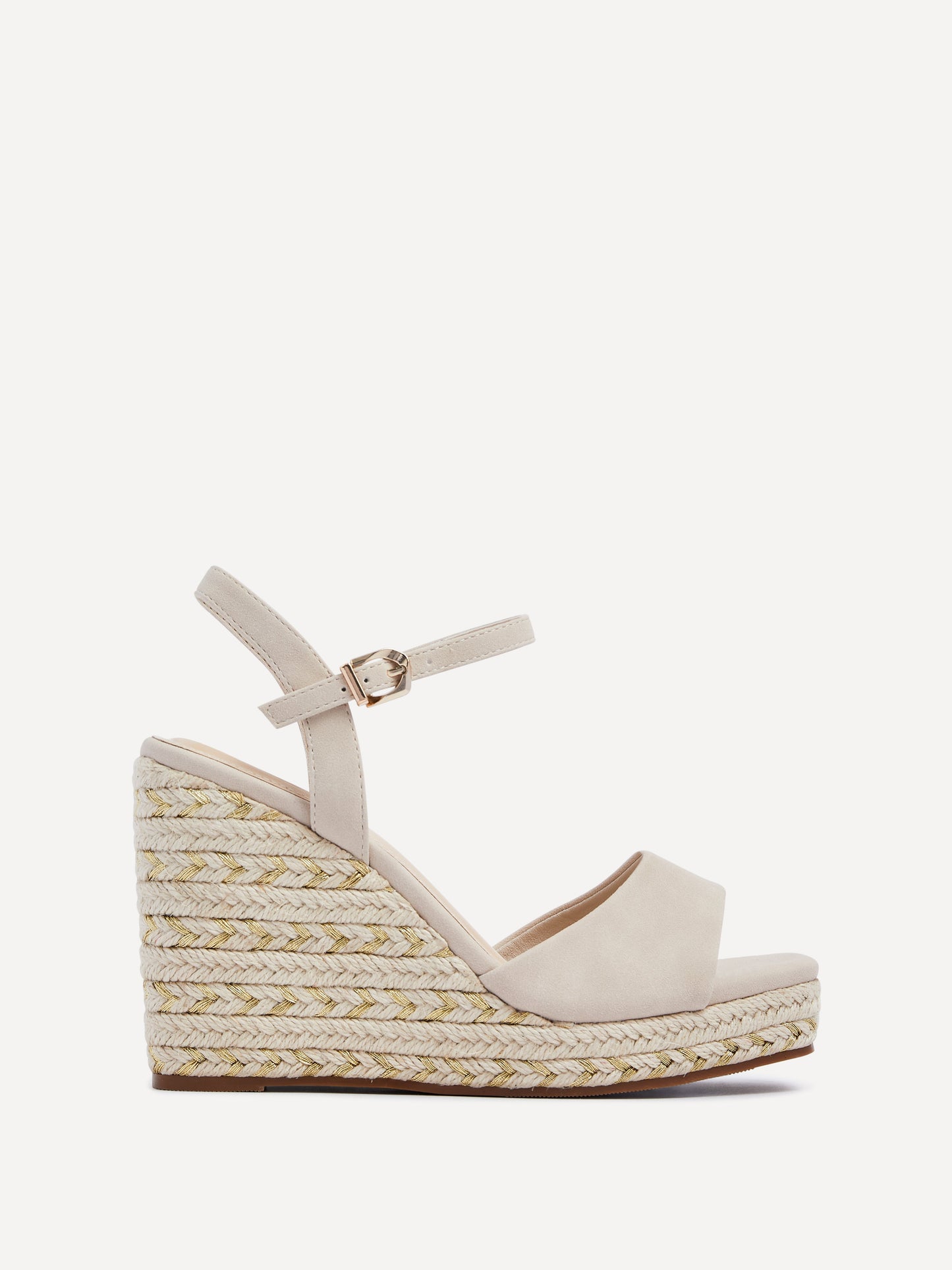 Seraphina Nude Metallic Wedges