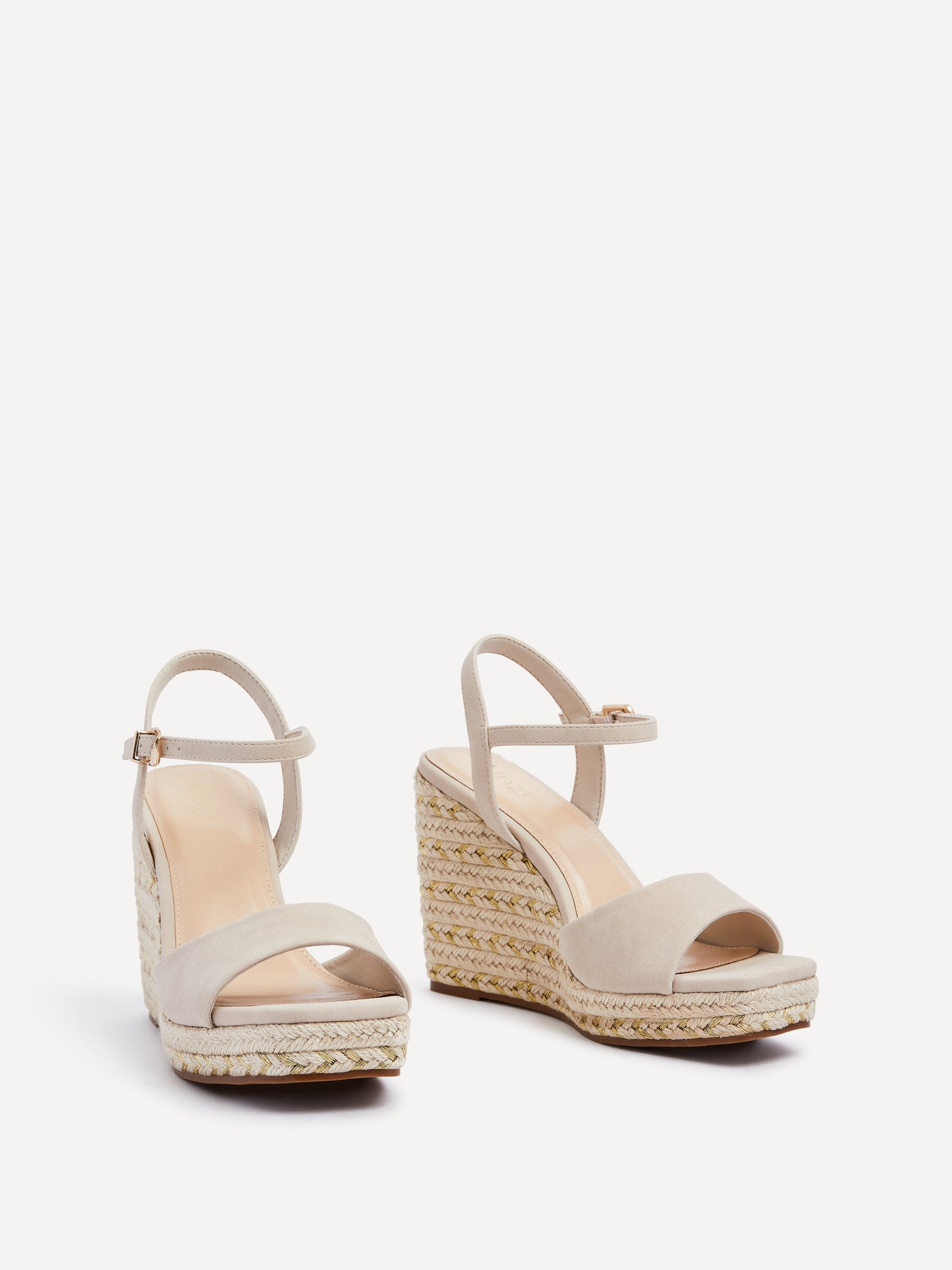 Seraphina Nude Metallic Wedges
