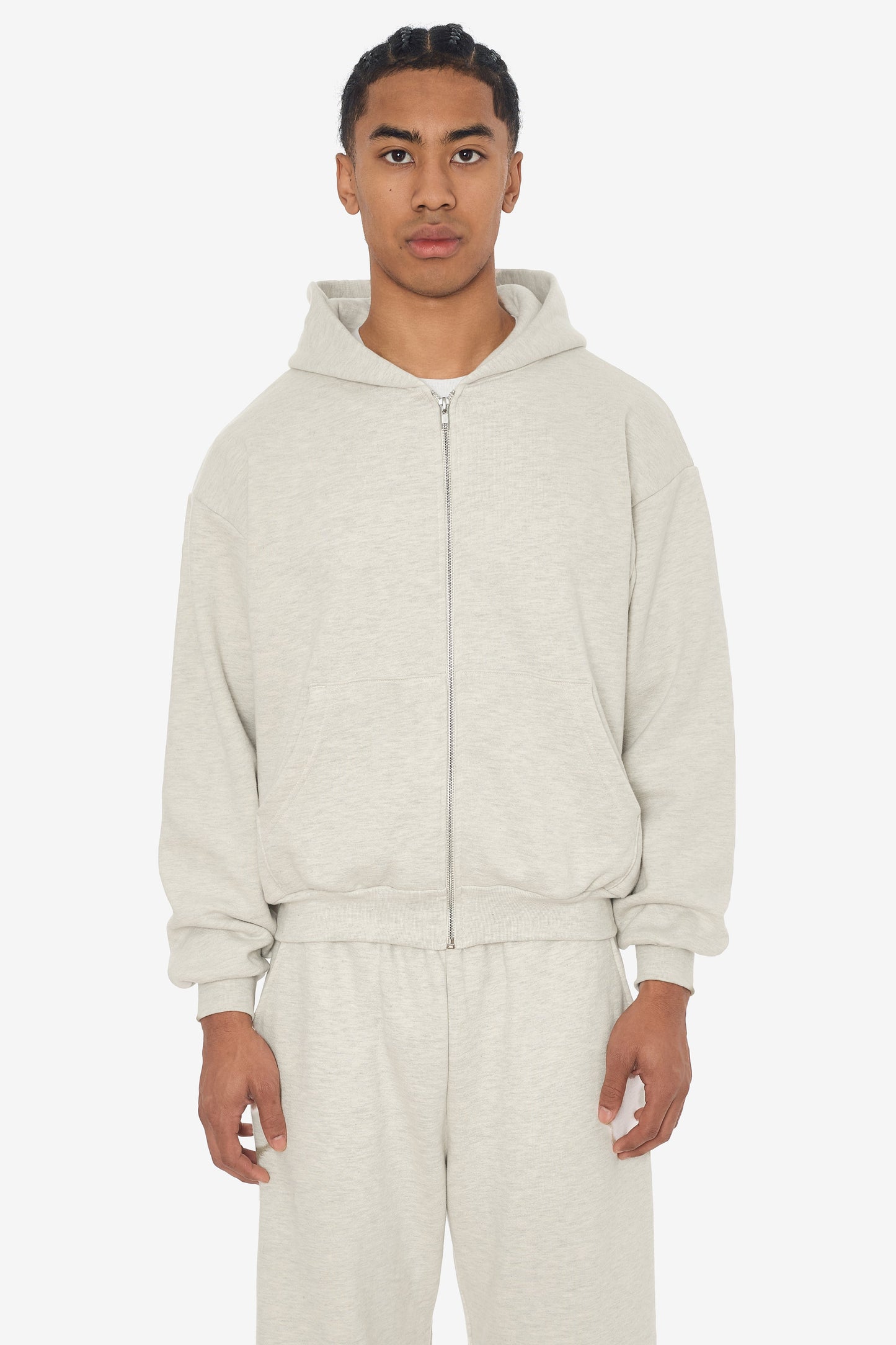 SF410 - 12oz Scour Fleece Cropped Zip Up Hoodie