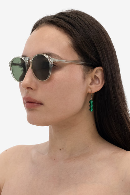 JWL8DE - 8MM Triple Beaded Drop Earrings