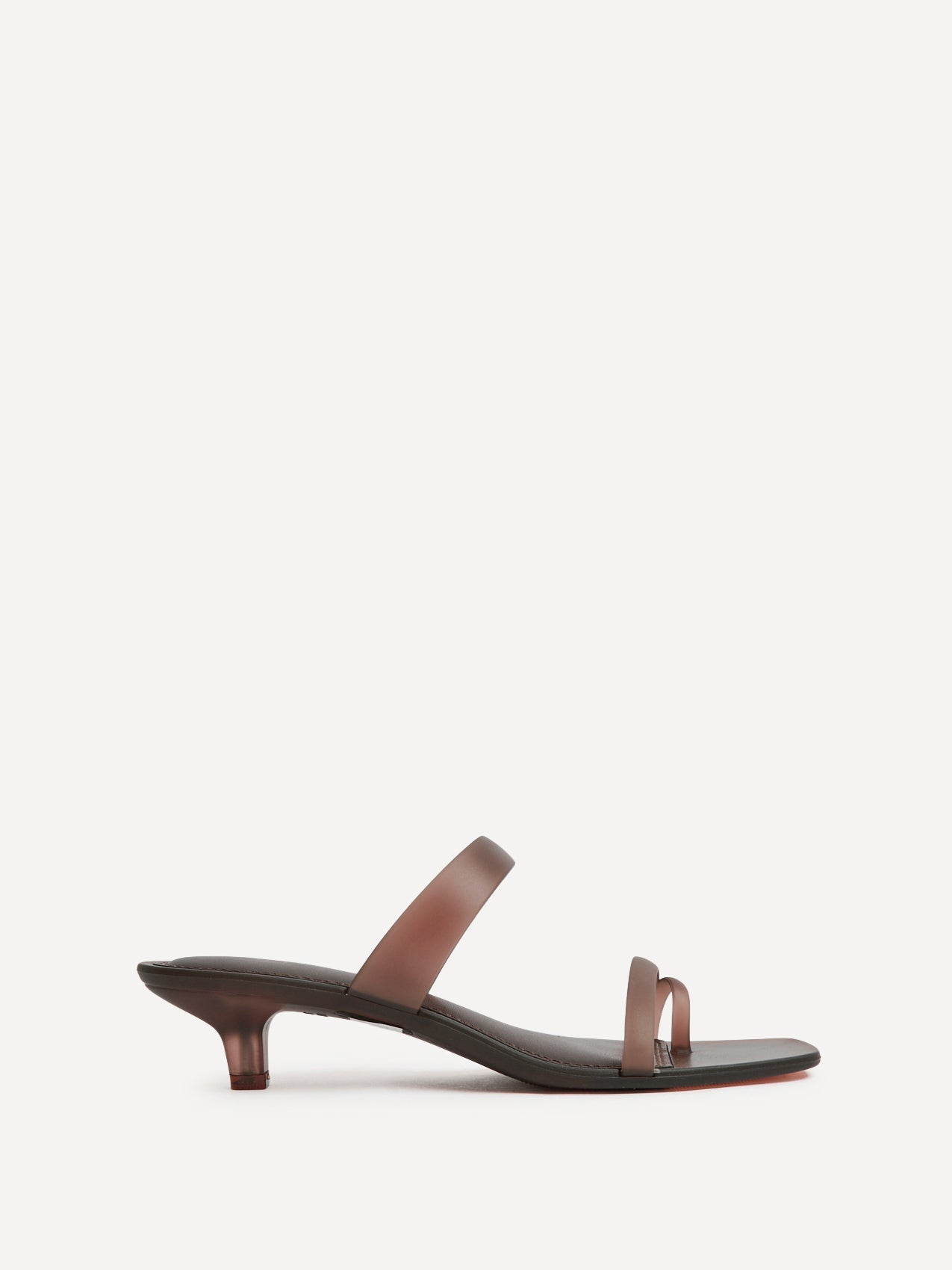 Shade Brown Jelly Heeled Sandals
