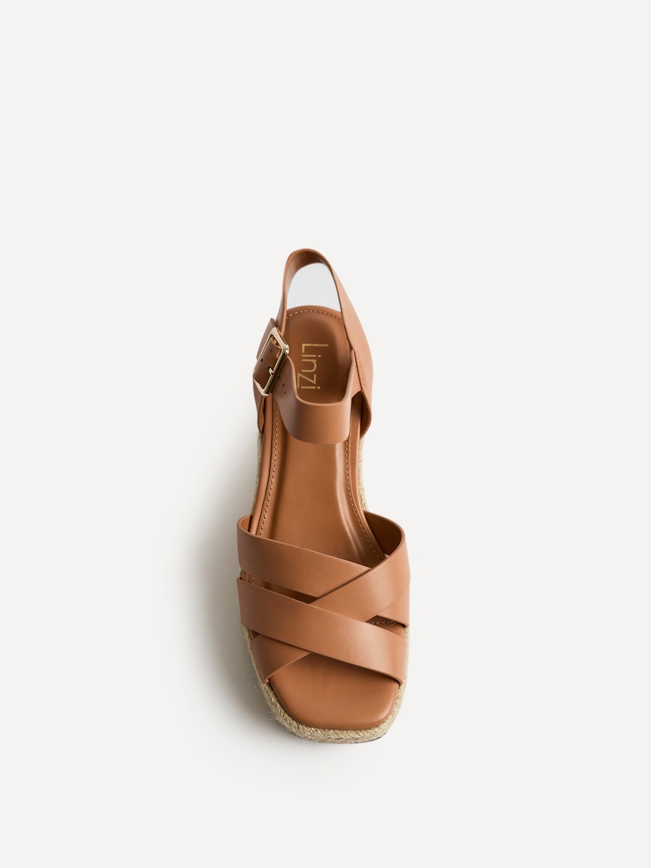 Sheena Tan Crossover Espadrille Wedges