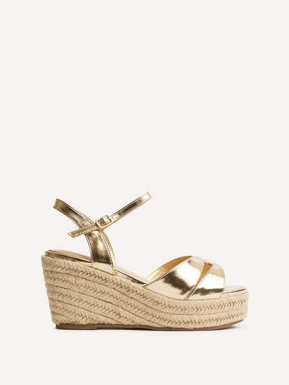 Sian Wide Fit Gold Wedges