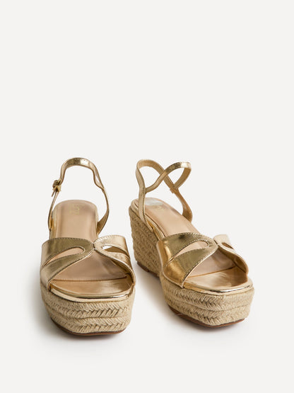 Sian Wide Fit Gold Wedges