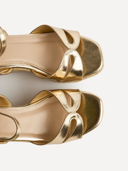 Sian Wide Fit Gold Wedges