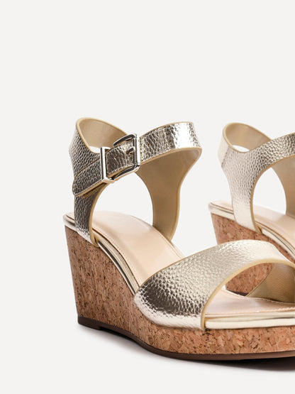 Sierra Gold Cork Platform Wedges