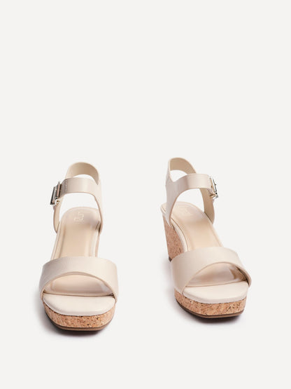 Sierra Nude Cork Platform Wedges
