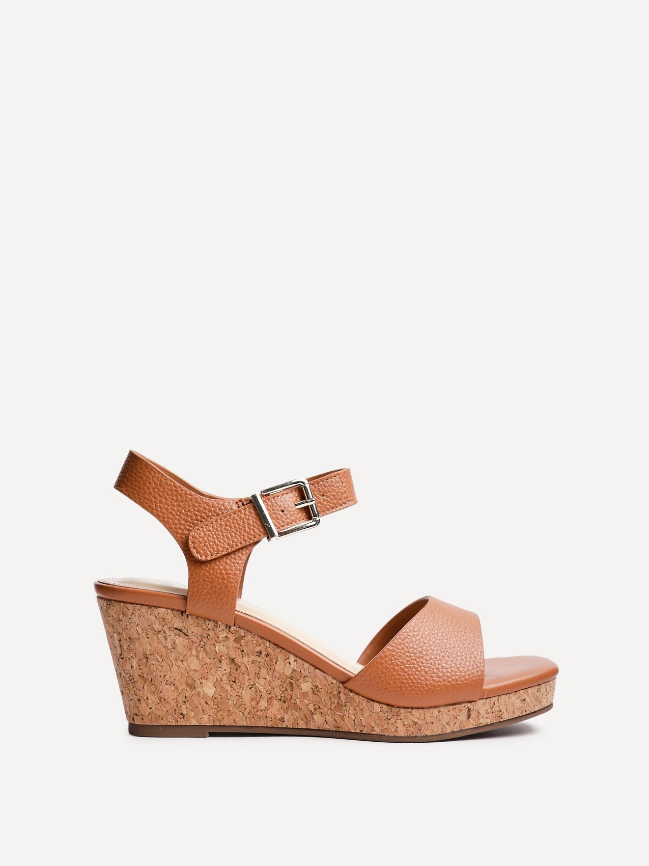 Sierra Tan Cork Platform Wedges
