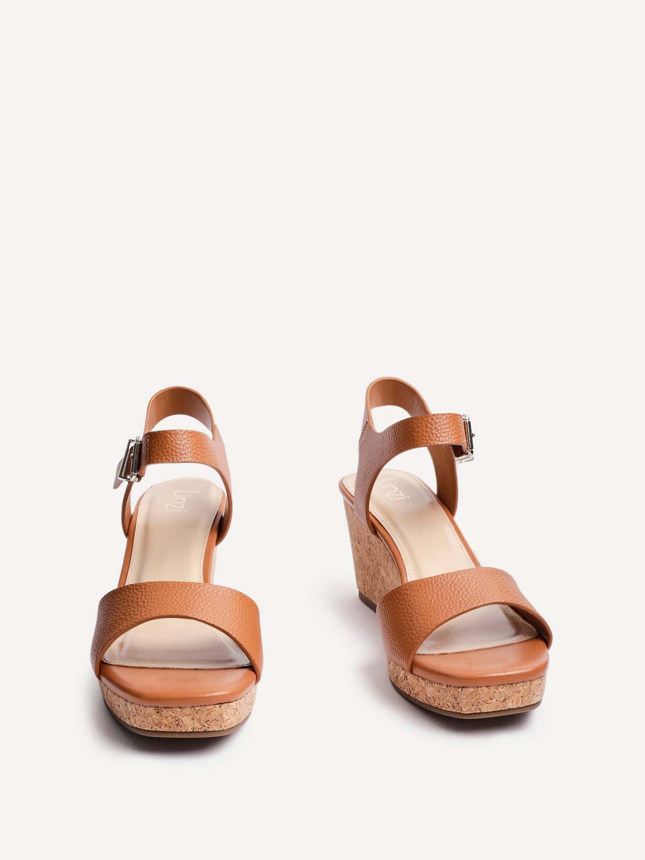 Sierra Tan Cork Platform Wedges