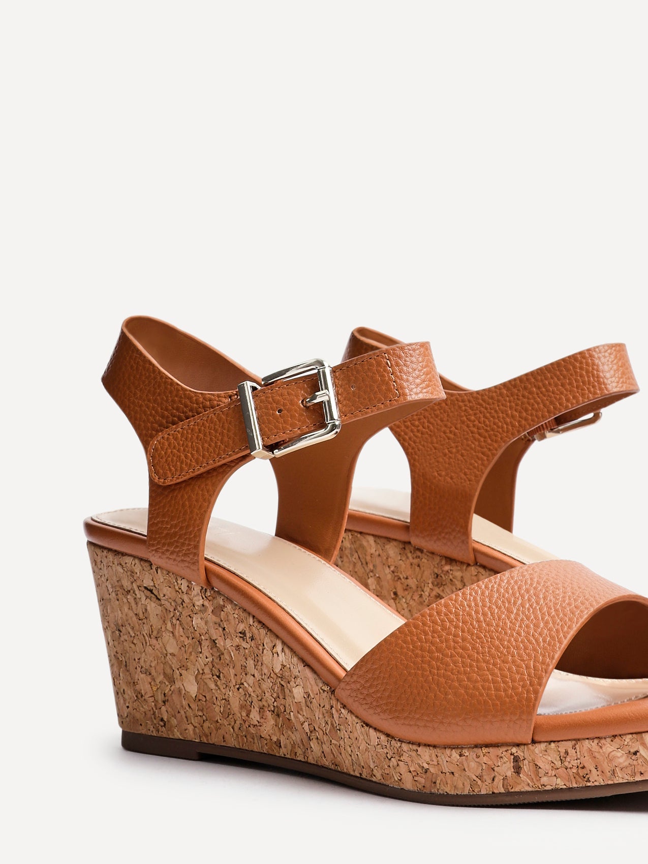 Sierra Tan Cork Platform Wedges