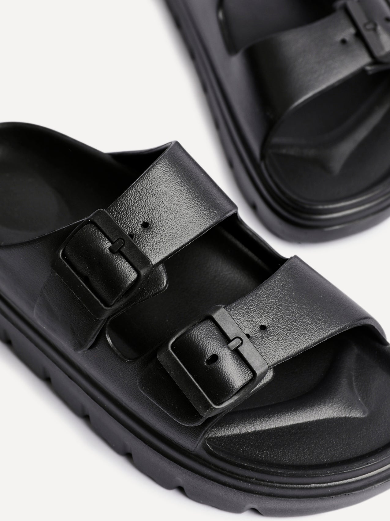 Sirocco Black Platform Slider Sandals