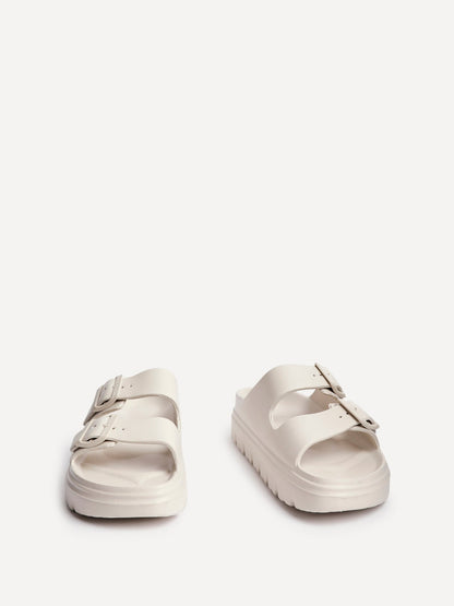 Sirocco Nude Platform Slider Sandals