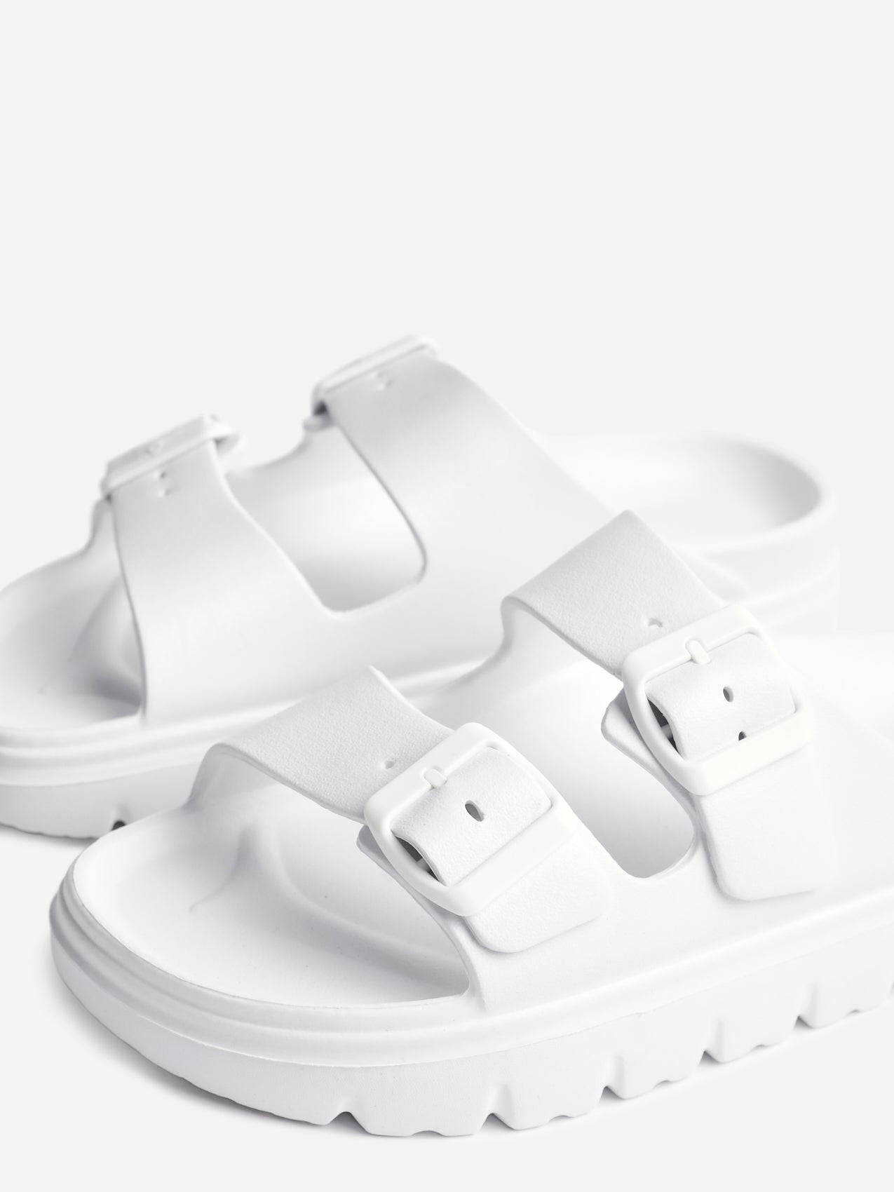 Sirocco White Platform Slider Sandals
