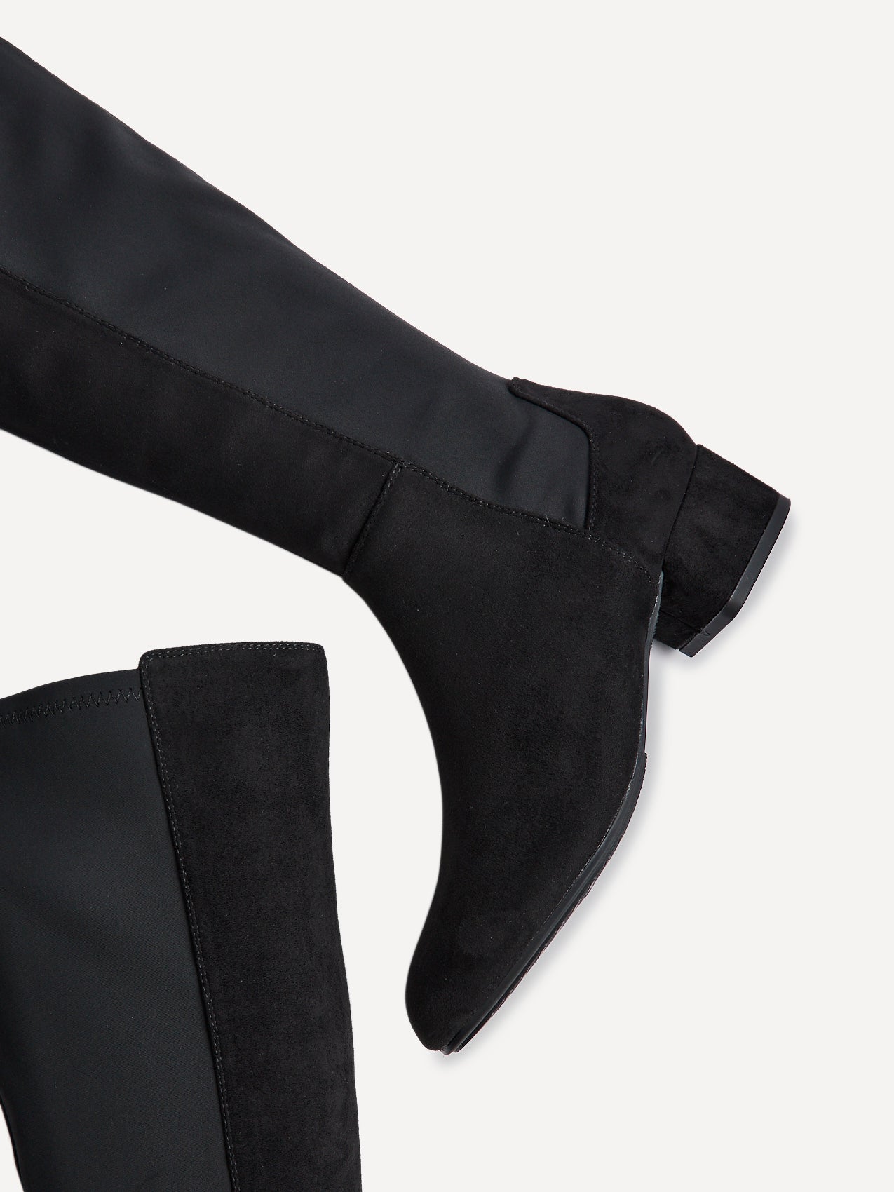 Sloane Black Stretch Long Boots