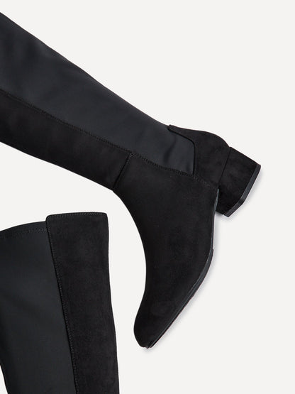 Sloane Black Stretch Long Boots
