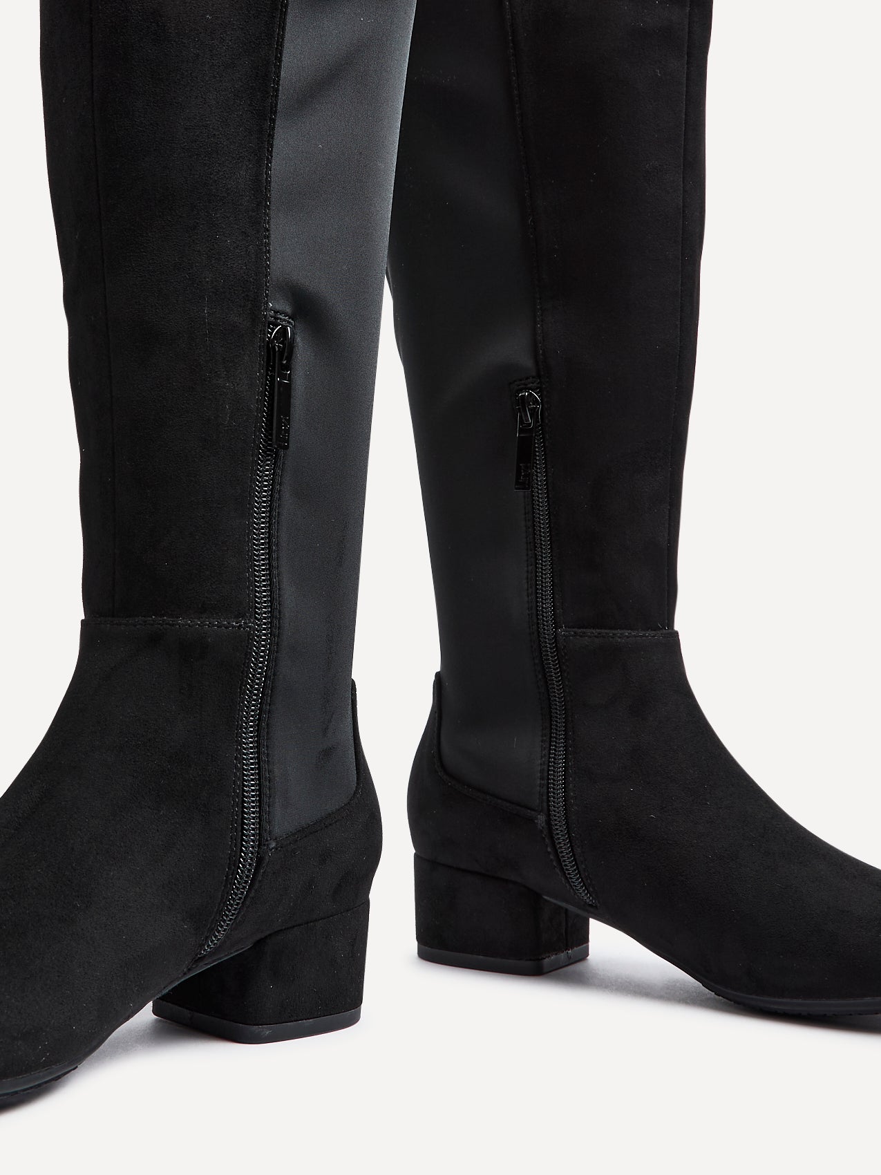 Sloane Black Stretch Long Boots