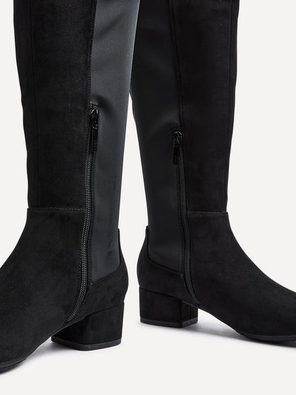Sloane Black Stretch Long Boots