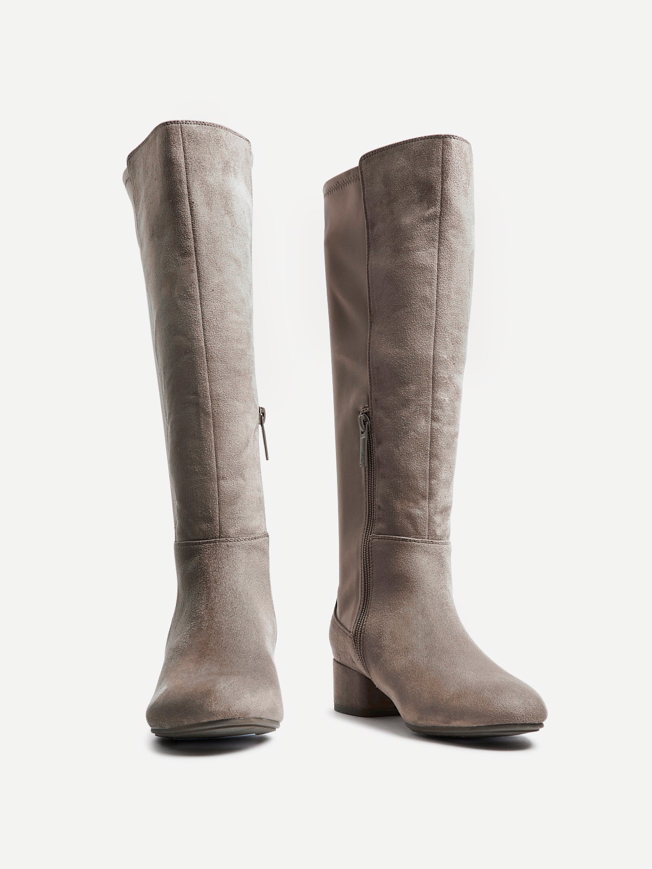 Sloane Mocha Long Low Heeled Boots