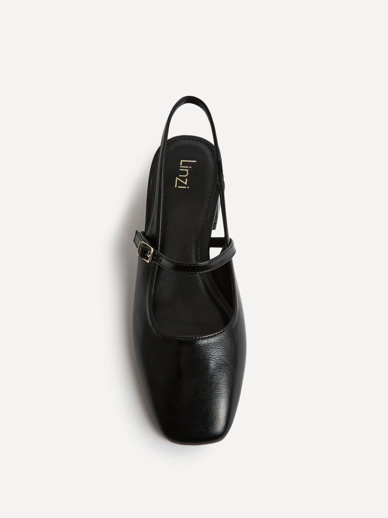 Society Black Faux Leather Mary Jane Heels