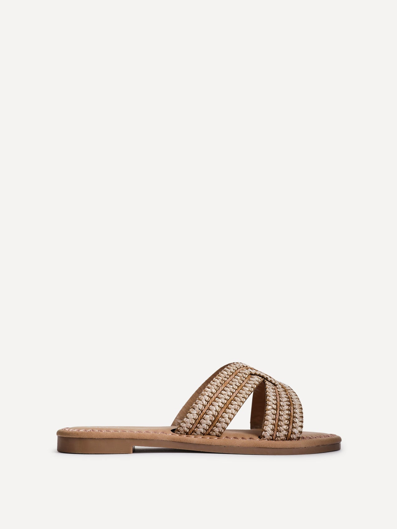 Solar Nude Flat Slider Sandals