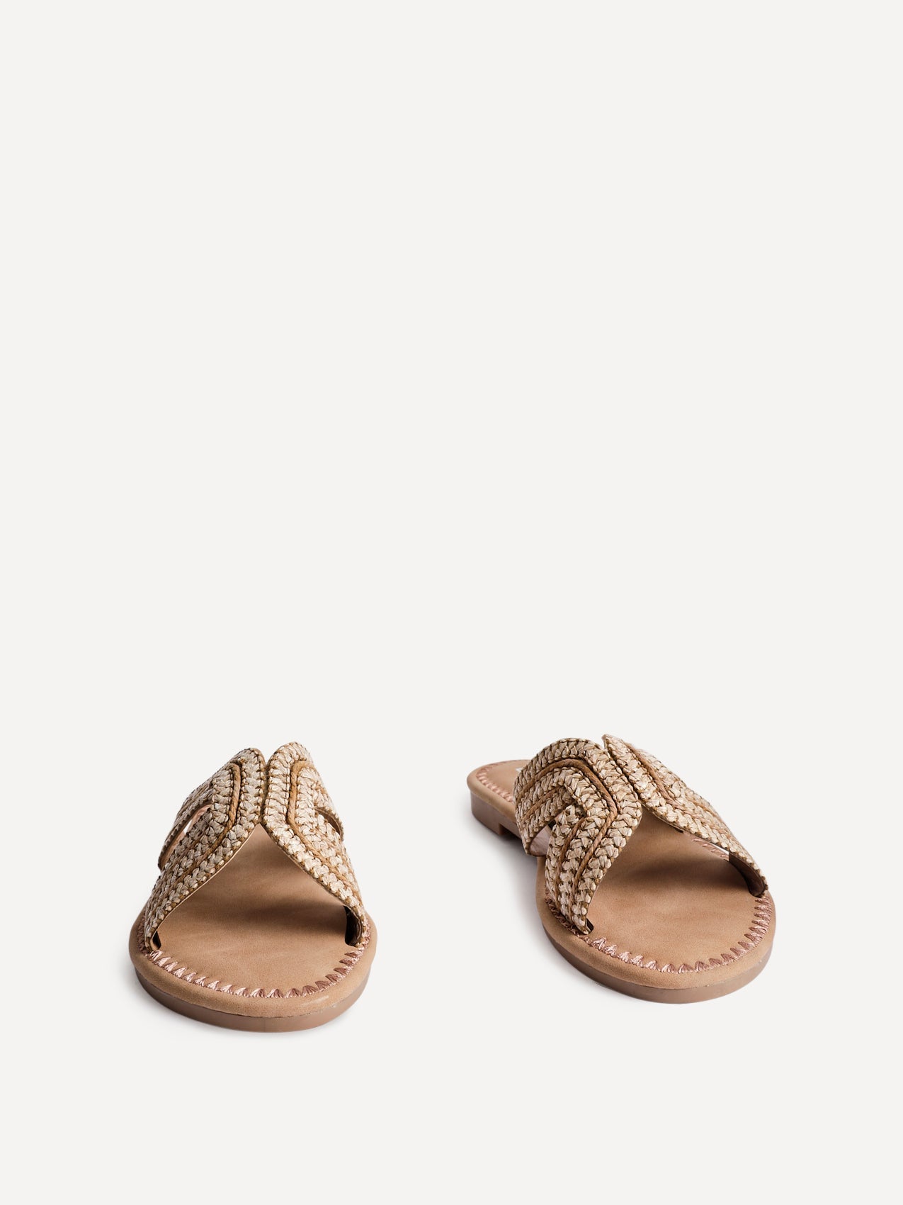 Solar Nude Flat Slider Sandals