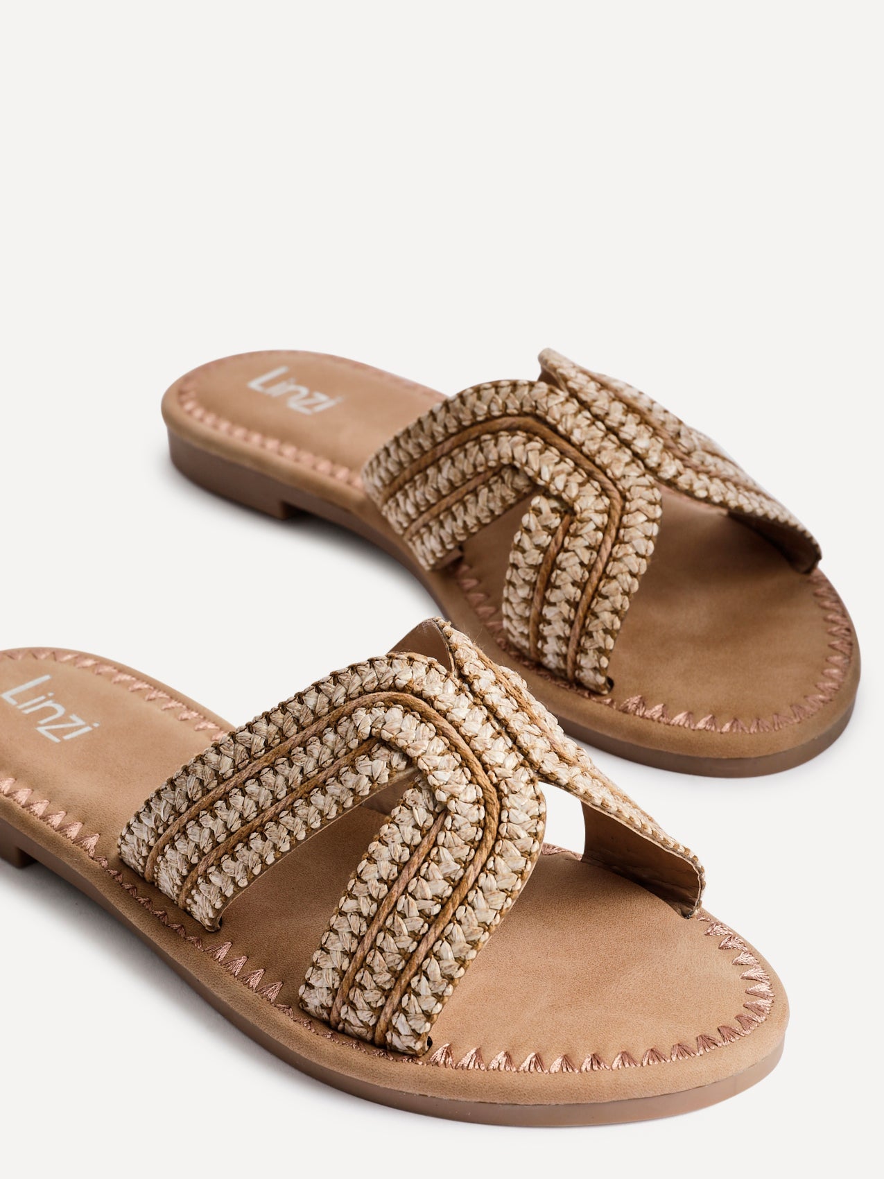 Solar Nude Flat Slider Sandals