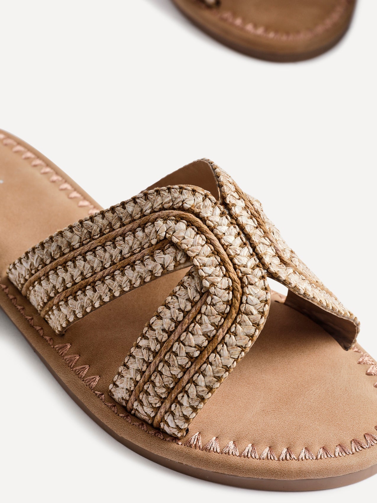 Solar Nude Flat Slider Sandals