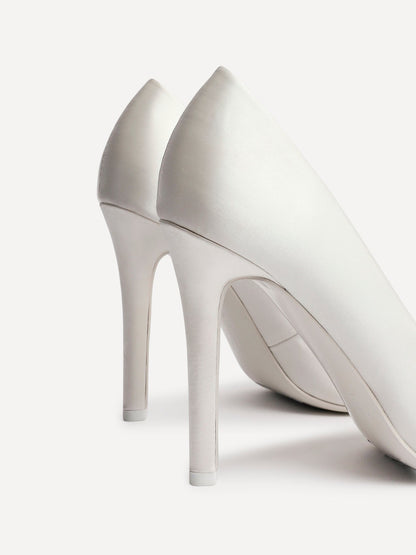 Solemate Bridal Ivory Satin Court Heels