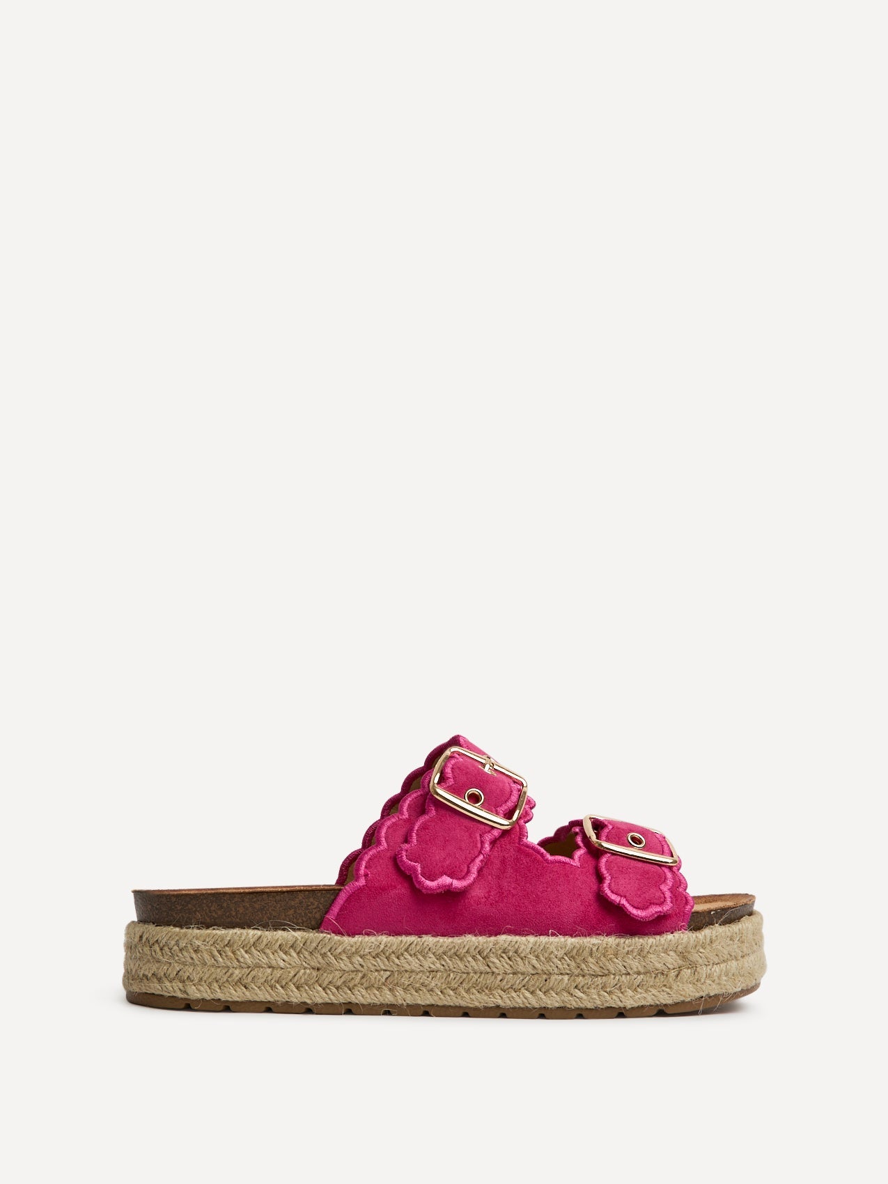 Sonnet Fuchsia Double Buckle Flatform Sandals