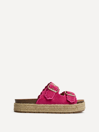 Sonnet Fuchsia Double Buckle Flatform Sandals