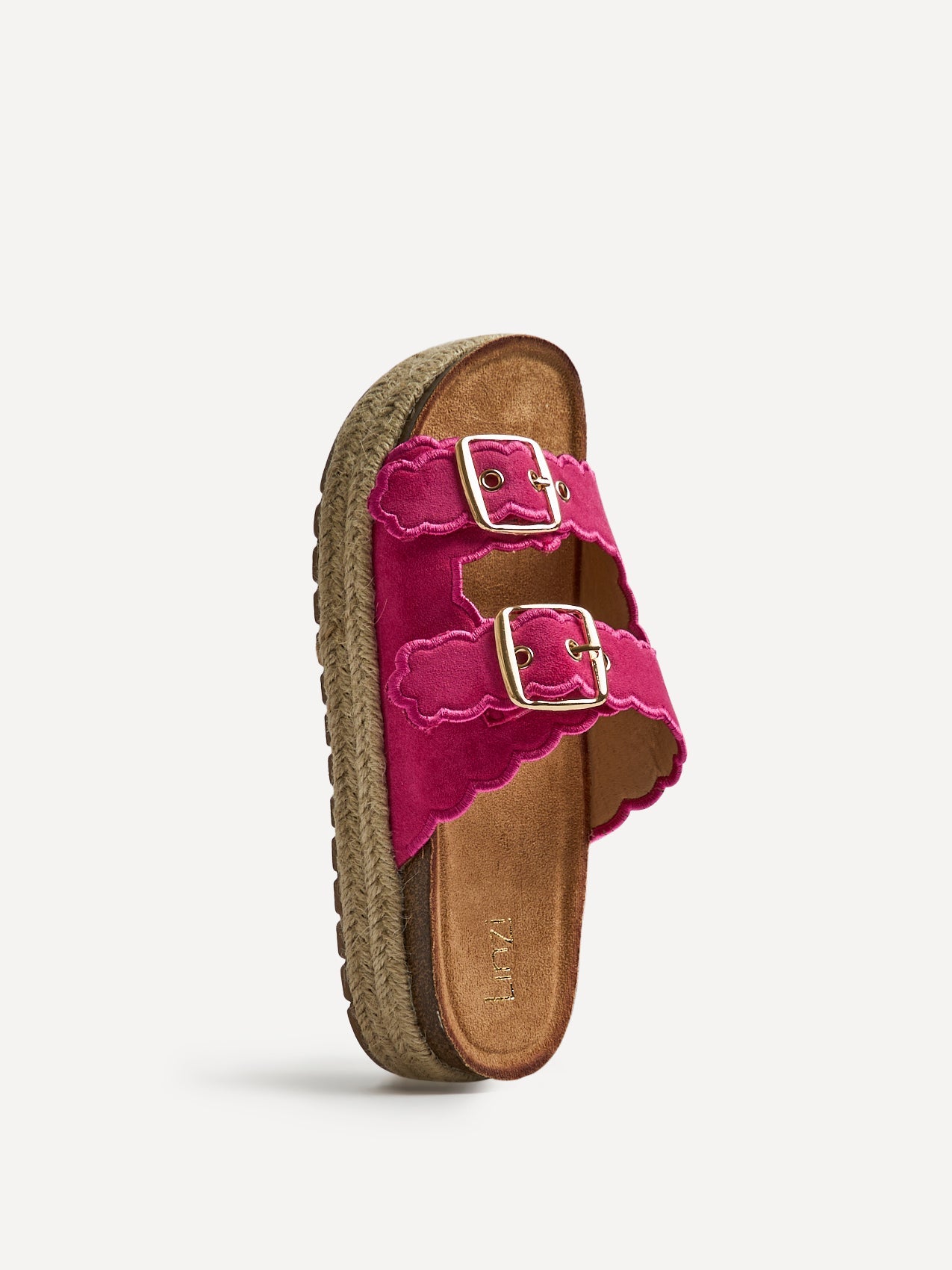 Sonnet Fuchsia Double Buckle Flatform Sandals