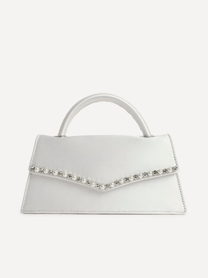 Sorelle Bridal Pearl Embellished Clutch Bag