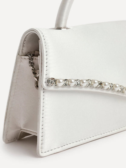 Sorelle Bridal Pearl Embellished Clutch Bag